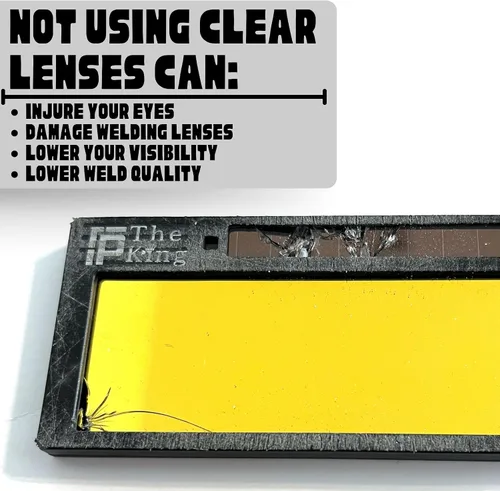 Miniatura 4 de Ridge Products Paquete de 100 lentes de soldadura transparentes de 2 x 4.25, lentes de soldadura transparentes de repuesto de 2 x 4 1/4, lentes