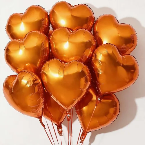 Miniatura 22 de 10 globos rojos de aluminio con forma de corazón de 18 pulgadas, globos de Mylar para baby shower, boda, decoraciones de San Valentín, globos