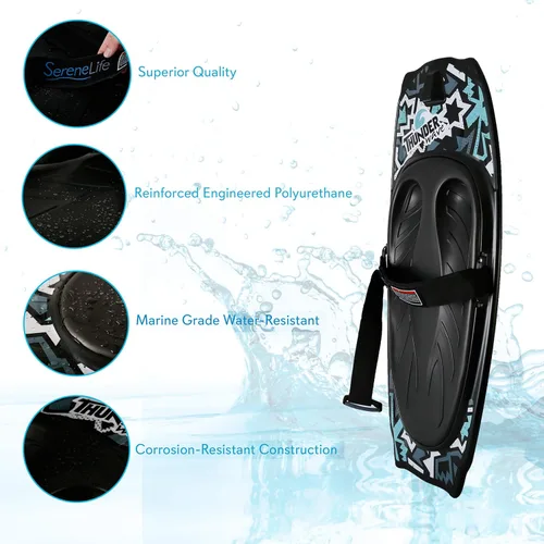 Miniatura 4 de SereneLife Rodillera para deportes acuáticos con gancho para niños y adultos, rodillera con correa para navegación, waterboarding, surf de rodillas