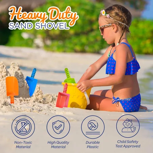 Miniatura 2 de 4E's Novelty Pala de arena para niños a granel, paquete de 12 palas de playa de plástico resistente, para plantar, excavar y herramienta de jardín