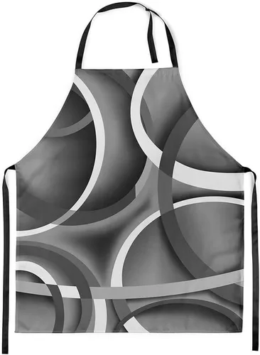 Miniatura 27 de Castle Fairy Delantal de cocina geométrico en espiral, moderno delantal impermeable con rayas simples para adultos (sin bolsillo), 31 x 26 pulgadas