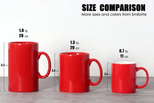 Miniatura 4 de Taza de café de cerámica extra grande de 28 onzas, M018, taza clásica de porcelana con asa para oficina y hogar, Boss Super grande, color negro