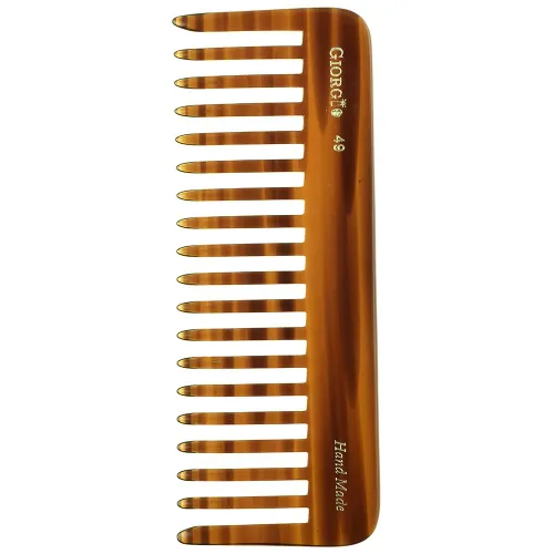 Miniatura 7 de Giorgio Peine desenredante grande G49 y G30 de 5.75 pulgadas, dientes anchos para cabello grueso y rizado ondulado. Peine desenredante de cabello