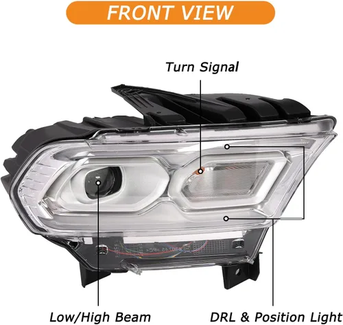 Miniatura 5 de Conjunto de faros LED cromados para Dodge Durango 2021 lado derecho del pasajero
