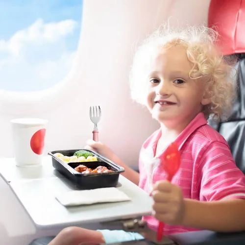 Miniatura 5 de 4 utensilios para niños pequeños, tenedores y cucharas para niños, utensilios de acero inoxidable para bebés, juego de cubiertos para bebé con caja