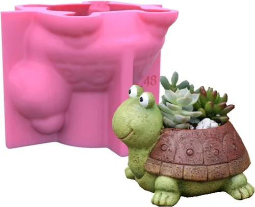 Miniatura 8 de Molde de Silicona para Maceta de Hormigón con Relieve de Búho, Molde para Plantas Suculentas, Portavelas de Arcilla, Vaso de Cemento