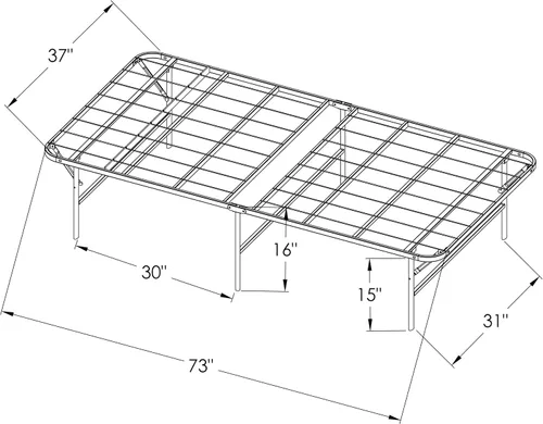 Miniatura 3 de Coaster Home Furnishings Mabel 305957T - Marco de cama de metal plegable de acero resistente de 14 pulgadas de alto, tamaño individual, color negro