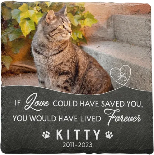 Miniatura 18 de Piedra conmemorativa de corazón con cita significativa, placa personalizada de huella de perro o gato, mantén la memoria en los corazones, regalos
