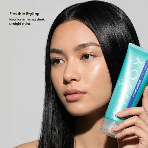 Miniatura 5 de Enjoy Crema alisadora, alisadora y control del encrespamiento para cabello grueso o rizado, bálsamo alisador de cabello no químico para estilos