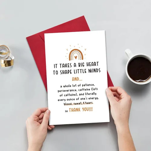 Miniatura 3 de Ogeby Bonita tarjeta de agradecimiento para profesores, regalos para mujeres y hombres, bonita tarjeta de agradecimiento para profesores, dulce