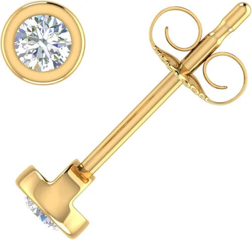 Miniatura 2 de Aretes de diamantes engarzados de 110 quilates a 0,35 quilates en oro de 10 K