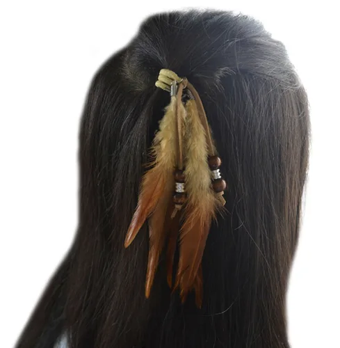 Miniatura 9 de Suoirblss Juego de 4 bandas para el pelo hippie para mujer, cuerda elástica para el cabello, ligas para coletas, accesorios para el cabello