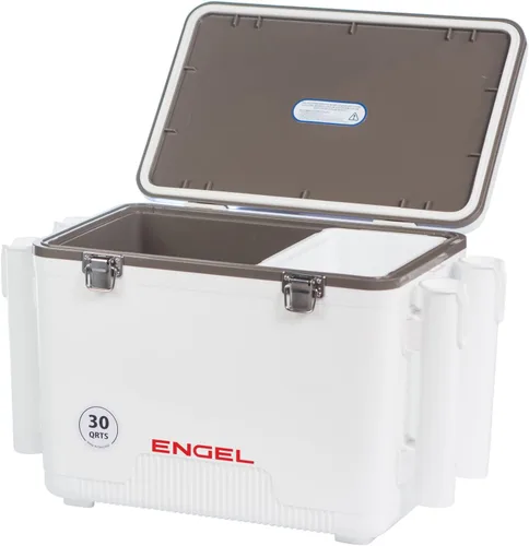 Miniatura 2 de Engel UC30 30qt a prueba de fugas, hermético, hielera de pesca con portacañas integrados, también es la lonchera de carcasa dura perfecta para Blanco