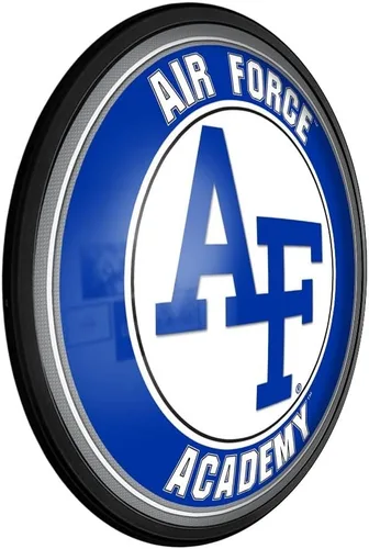 Miniatura 2 de The Fan-Brand Air Force Academy Falcons - Letrero de pared redondo y delgado iluminado – Decoración de pared de fútbol, baloncesto y béisbol