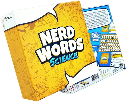 Genius Games Nerd Words: ¡Ciencia! | Juegos de grupo para adultos | Juegos de fiesta para familias, niños, adolescentes, aulas