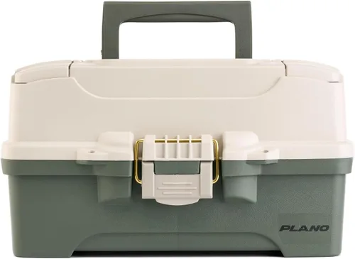 Miniatura 12 de Caja de señuelos de pesca marca Plano, de dos bandejas con doble acceso superior, Multi Azul/Blanco