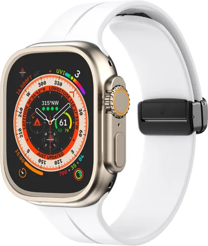 Miniatura 31 de Banda magnética compatible con Apple Watch de 38mm 40mm 41mm 42mm 44mm 45mm 46mm 49mm, mujeres y hombres, correa deportiva de silicona compatible