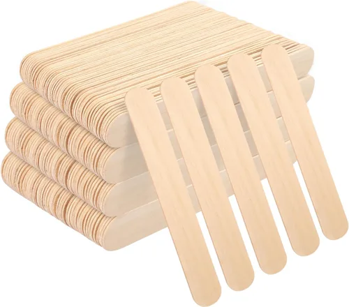 500 palitos de paletas de 7.87 pulgadas, palitos de helado, palitos de manualidades jumbo, palos de madera natural de alta calidad, ideales para