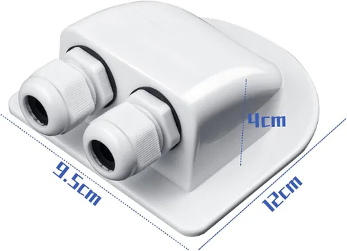 Miniatura 3 de Glándula de entrada de cable solar, cubierta de conector de cable doble solar impermeable, soporte de plástico solar fotovoltaico curvado ABS