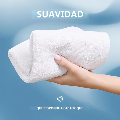Miniatura 3 de White Classic - Juego de lujo de toallas de baño para baños, hoteles, spa y cocina, toallas de algodón egipcio, de alta absorción y de calidad