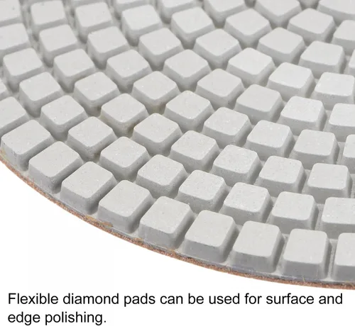 Miniatura 3 de uxcell Almohadilla de pulido de diamante de 5 pulgadas, 1500 granos de molienda húmeda/seca para piso de encimera de mármol de hormigón de piedra