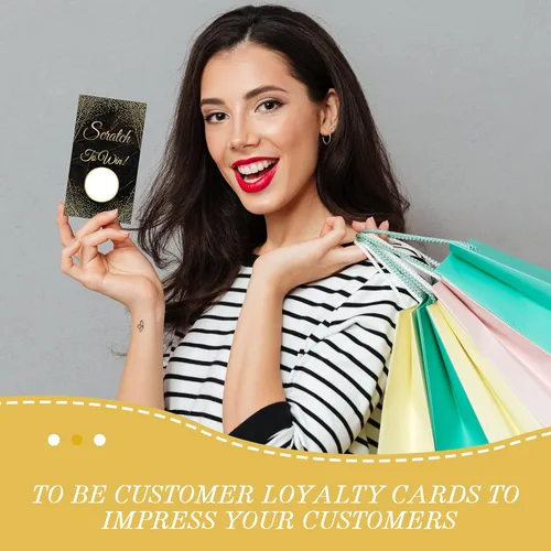 Miniatura 2 de Outus 100 Piezas Certificados de Regalo Tarjetas para Rascar para Pequeñas Empresas Tarjetas de Regalo Personalizadas en Blanco para Vacaciones