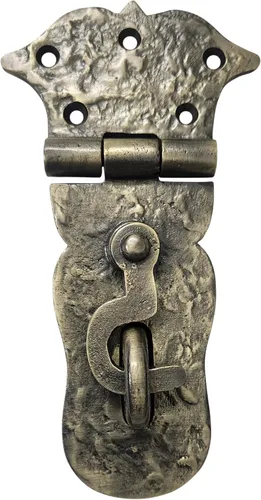 Miniatura 9 de Adonai Hardware "Paran" Cerrojo de bloqueo de seguridad de latón resistente (6 pulgadas x 1 paquete, latón satinado) para cofre del tesoro