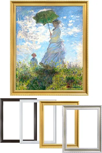 Miniatura 12 de Pinturas clásicas mundiales de Claude Monet Impresión giclée sobre lienzo alargado, pieza de galería para colgar y decorar el hogar, The CliffWalk