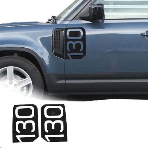 Miniatura 11 de Calcomanías de vinilo de PVC para Land Rover Defender 90 110 130 2020-2024 para guardabarros laterales (para Defender 130, fibra de carbono)