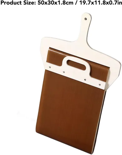 Miniatura 7 de Pala de madera deslizante para pizza con agarre cómodo, ligera para hornear pizza casera, LUCKDANO9DZYVF7I8G