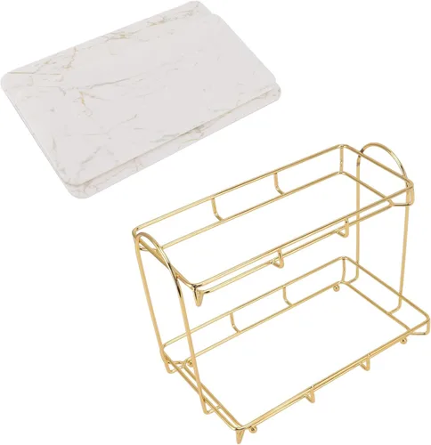 Miniatura 7 de Organizador debajo del fregadero, organizador de baño, estante de almacenamiento de cosméticos de gran capacidad de 2 niveles, estante