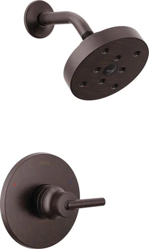 Miniatura 11 de Delta Faucet Trinsic Serie 14 - Kit de molduras de ducha de una sola función con cabezal de ducha H2Okinetic de un solo rociador, acero inoxidable