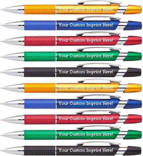 Express Pencils Bolígrafos personalizados, tinta de escritura negra personalizada, The Sleeker, a todo color, con tu logotipo, texto, mensaje,