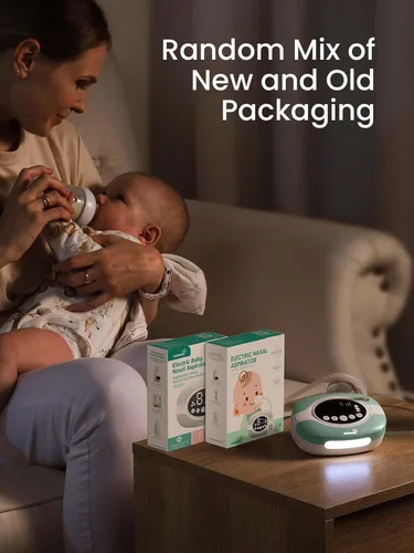 Miniatura 6 de GROWNSY Succión nasal eléctrica para bebé, aspirador nasal de grado hospitalario con luz nocturna, canciones de cuna calmantes, succionador nasal