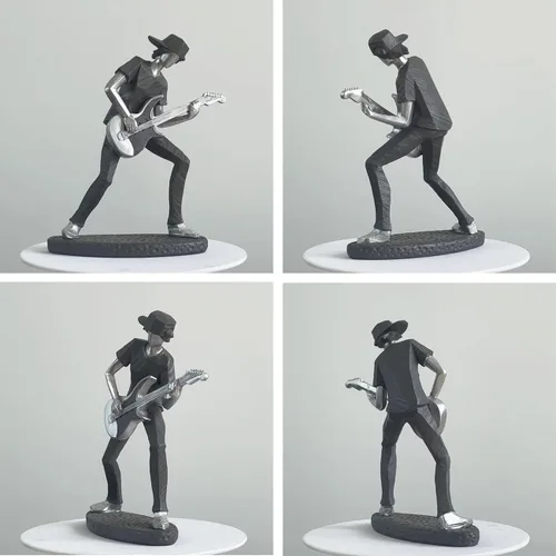 Miniatura 5 de HAUCOZE Estatua de músico, estatua musical, regalo, decoración del hogar, centro de mesa, escultura para piano estudio, dormitorio, poliresina, 9.5