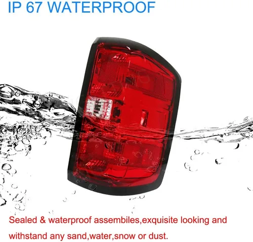 Miniatura 5 de MOCW Luz trasera derecha compatible con Chevrolet Silverado 1500 2500 HD 3500HD 2014-2018, GMC Sierra 3500 HD 2014-2018, luces traseras de freno