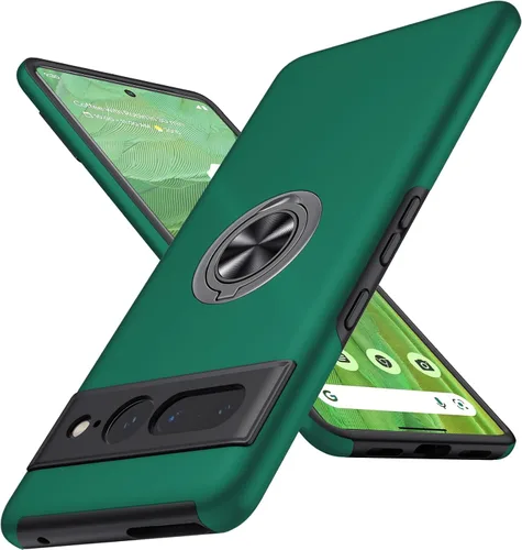 Miniatura 36 de JAME Funda para Google Pixel 7 Pro, Funda de Ajuste Delgado para Pixel 7 Pro con Soporte de Anillo Kickstand