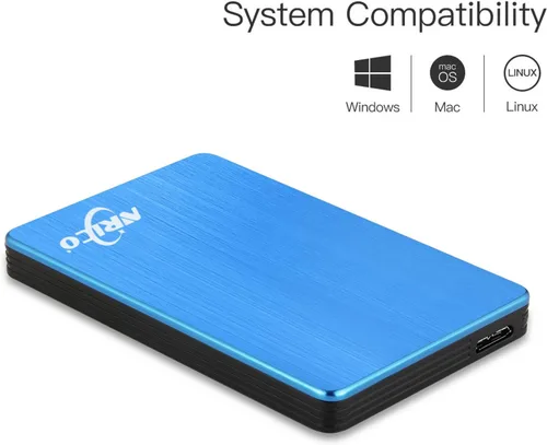 Miniatura 2 de NRICO 320GB Disco duro externo portátil USB 3.0 HDD de 2.5 pulgadas, almacenamiento compatible para PC, Mac, computadora de escritorio, PS4