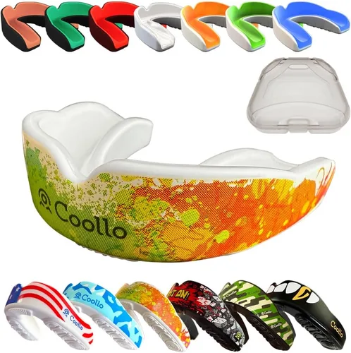 Miniatura 18 de Protector Bucal Hervir y Morder (Jóvenes y Adultos) DA Boquilla Deportiva de Ajuste Personalizado para Fútbol Americano, Hockey, Rugby, Lacrosse