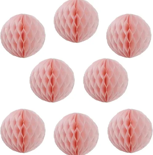 Miniatura 4 de 8 bolas de papel de panal de 8 pulgadas, bolas decorativas de panal de abeja, pompones de papel, bolas de flores, bolas colgantes de arte