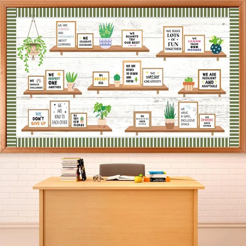 Miniatura 37 de Conjunto de Tablero de Anuncios Bombilla Keep Shining, Decoración Motivacional para el Aula, Regreso a la Escuela, Recortes de Papel Temáticos