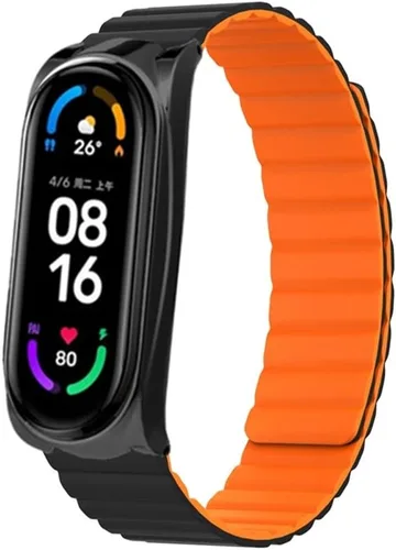Miniatura 4 de Correa compatible con Xiaomi Mi Band 5, correa de silicona KangPlus con cierre magnético para mujeres y hombres, ajustable de 5.5-8.1 pulgadas, Azul