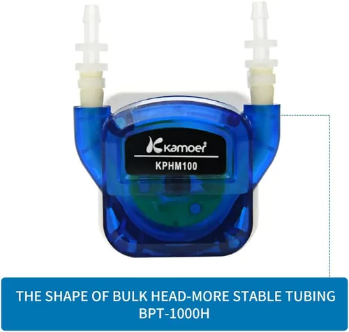 Miniatura 3 de Kamoer KPHM100-STB10 bomba peristáltica de flujo bajo de alta precisión 24V motor paso a paso bomba dosificadora líquida de servicio largo 0 ~ 6.1