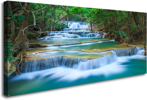 Miniatura 18 de DZL Art S74769 - Impresión de Pintura en Lienzo Paraíso Isla Tropical Playa con Palmeras Impresión Fotográfica Imágenes de la Naturaleza Arte