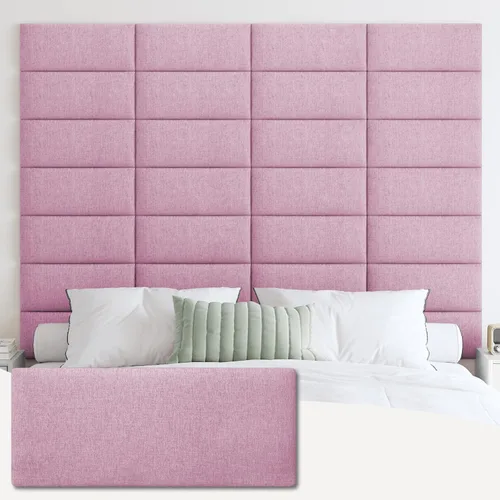 Miniatura 9 de IFNOW Cabecera tapizada para montar en la pared, paneles de pared 3D insonorizados, cabecero autoadhesivo para tamaño Queen, decoración del hogar