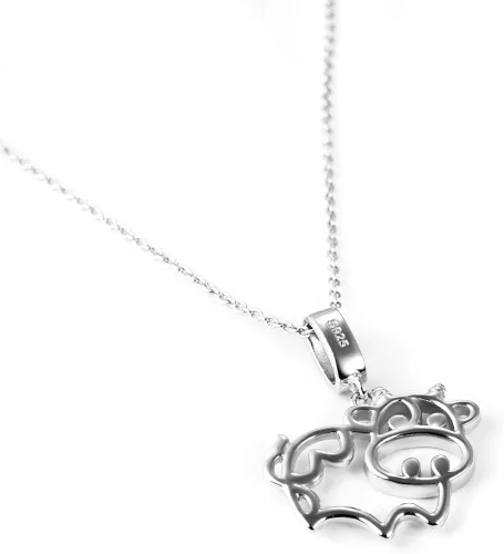 Miniatura 4 de DAOCHONG Collar con colgante de animal en corazón de plata esterlina S925 de 18 pulgadas