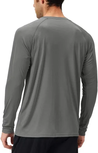 Miniatura 3 de NAVISKIN Camisas de protección contra erupciones para hombre, camisetas de natación FPU 50+ con protección solar ultravioleta, camisas de manga