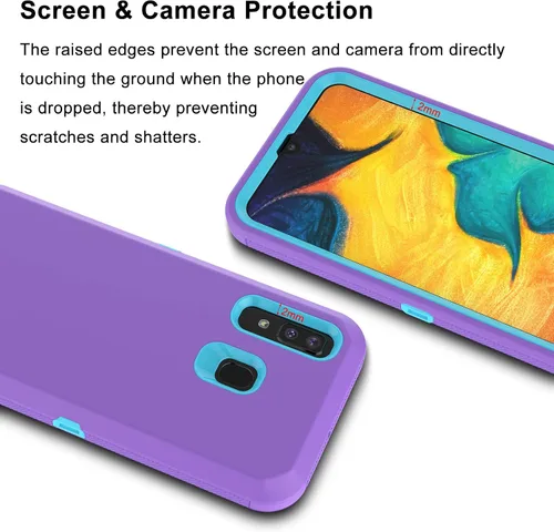 Miniatura 5 de Funda híbrida para Samsung Galaxy A30, A50, a prueba de golpes, de plástico duro y absorción de golpes, de goma, para Samsung Galaxy A30, A50S