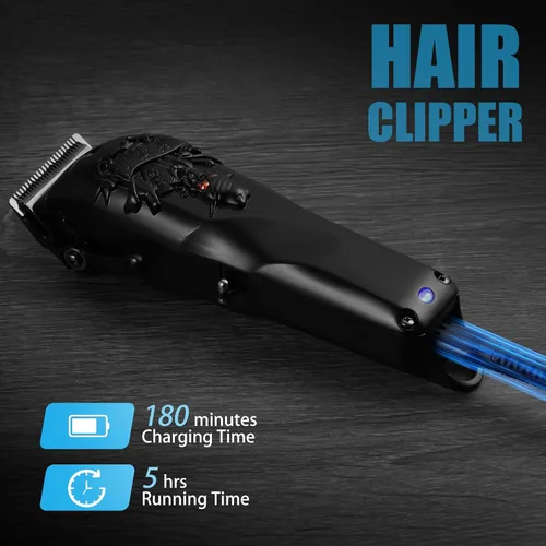 Miniatura 4 de Cortapelos para hombres profesionales, inalámbricas y con cable para cortar el cabello, cortapelos recargables para hombre, juego de corte de pelo