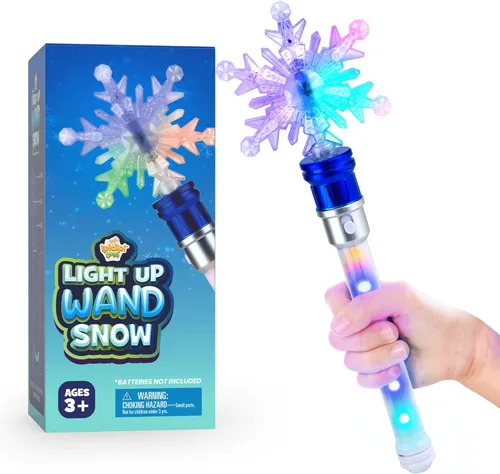 Miniatura 6 de IPIDIPI TOYS Varita de copo de nieve – Varita mágica giratoria iluminada para niños, hadas de princesa, rellenos de calcetines de Navidad, juguetes